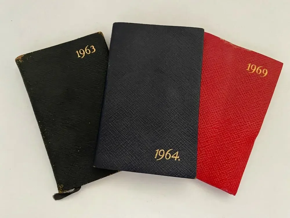 3 Vtg 1963 1964 1969 Leathersmith Julius Garfinkel Pocket Day Planner Booklets